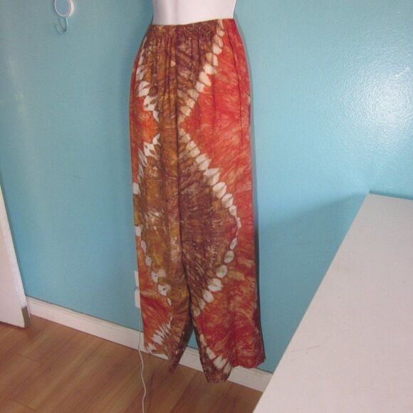 O.K. Mike Womens One Size Pull On Elastic Waist Loungewear Resort Pants O/S - Picture 10 of 11